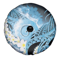 Piko Hawaiian Spare Tire Cover Blue Galaxy Spiral Plumeria Tribal Patterns