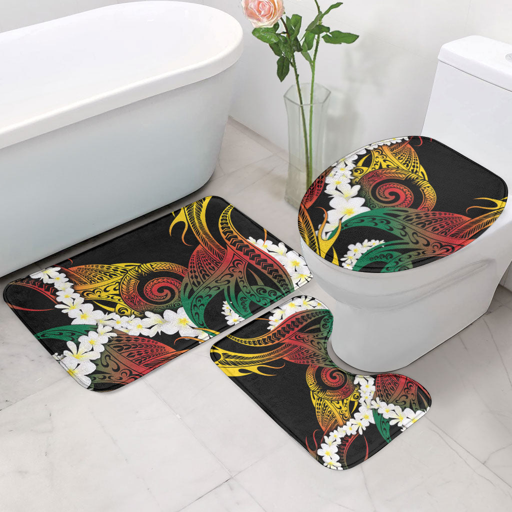 Piko Hawaiian Bathroom Set Gradient Spiral Plumeria Tribal Patterns DT05 - Polynesian Pride