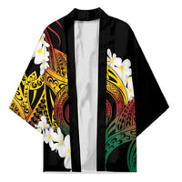 Piko Hawaiian Kimono Gradient Spiral Plumeria Tribal Patterns
