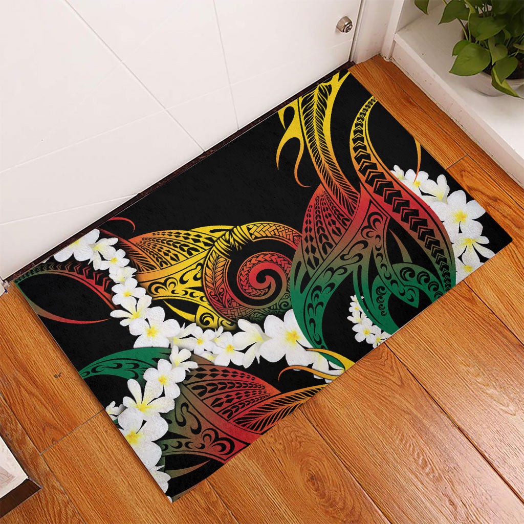 Piko Hawaiian Rubber Doormat Gradient Spiral Plumeria Tribal Patterns DT05 - Polynesian Pride