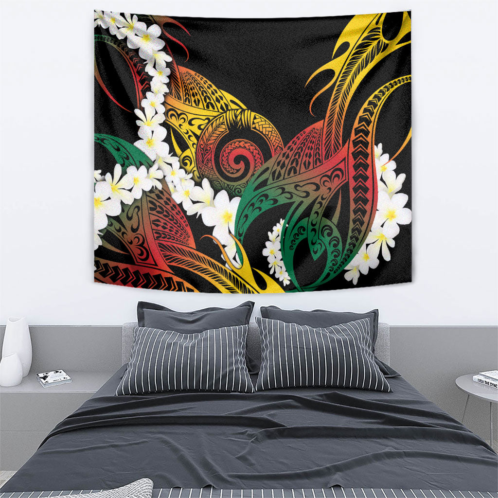 Piko Hawaiian Tapestry Gradient Spiral Plumeria Tribal Patterns DT05 - Polynesian Pride