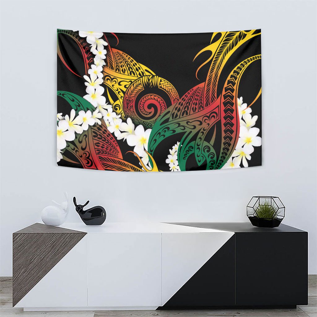Piko Hawaiian Tapestry Gradient Spiral Plumeria Tribal Patterns DT05 - Polynesian Pride