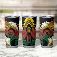 Piko Hawaiian Tumbler Cup Gradient Spiral Plumeria Tribal Patterns