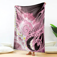 Piko Hawaiian Blanket Pink Galaxy Spiral Plumeria Tribal Patterns DT05 - Polynesian Pride