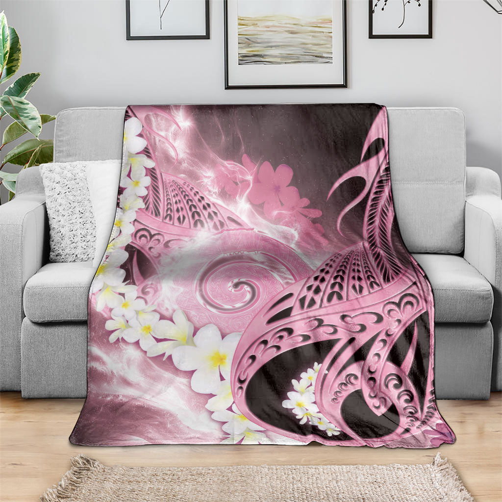 Piko Hawaiian Blanket Pink Galaxy Spiral Plumeria Tribal Patterns DT05 - Polynesian Pride