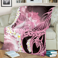 Piko Hawaiian Blanket Pink Galaxy Spiral Plumeria Tribal Patterns DT05 - Polynesian Pride