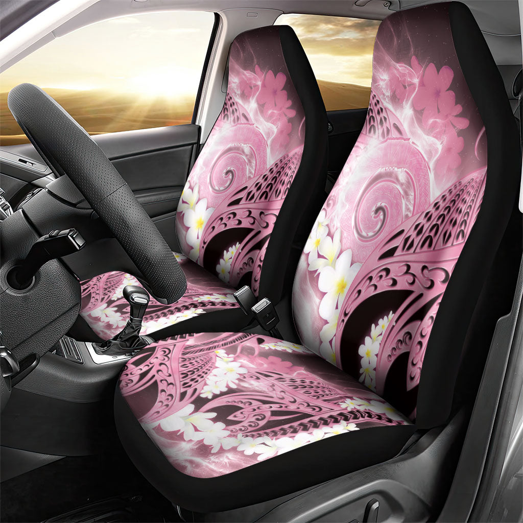Piko Hawaiian Car Seat Cover Pink Galaxy Spiral Plumeria Tribal Patterns