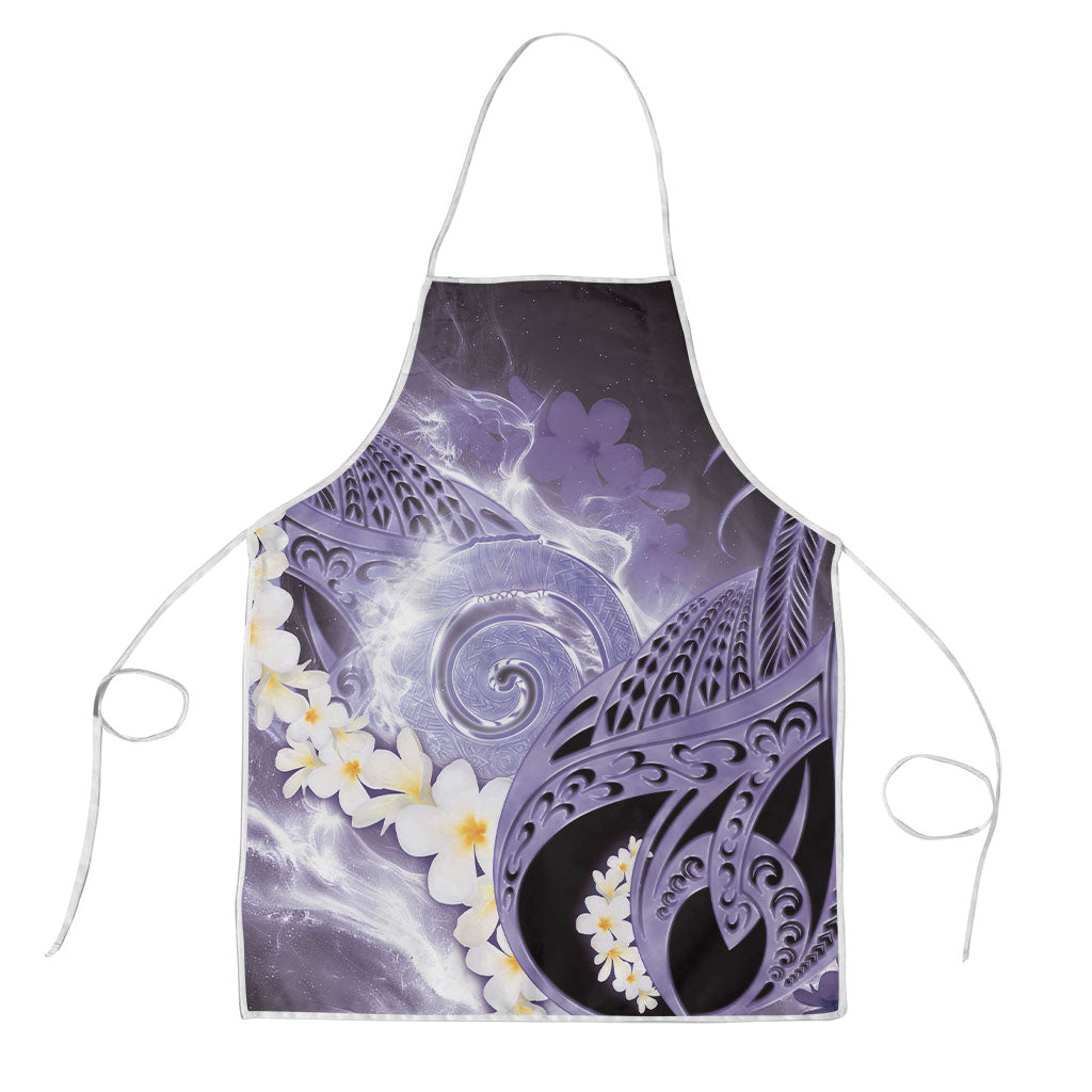 Piko Hawaiian Apron Purple Galaxy Spiral Plumeria Tribal Patterns DT05 Purple - Polynesian Pride