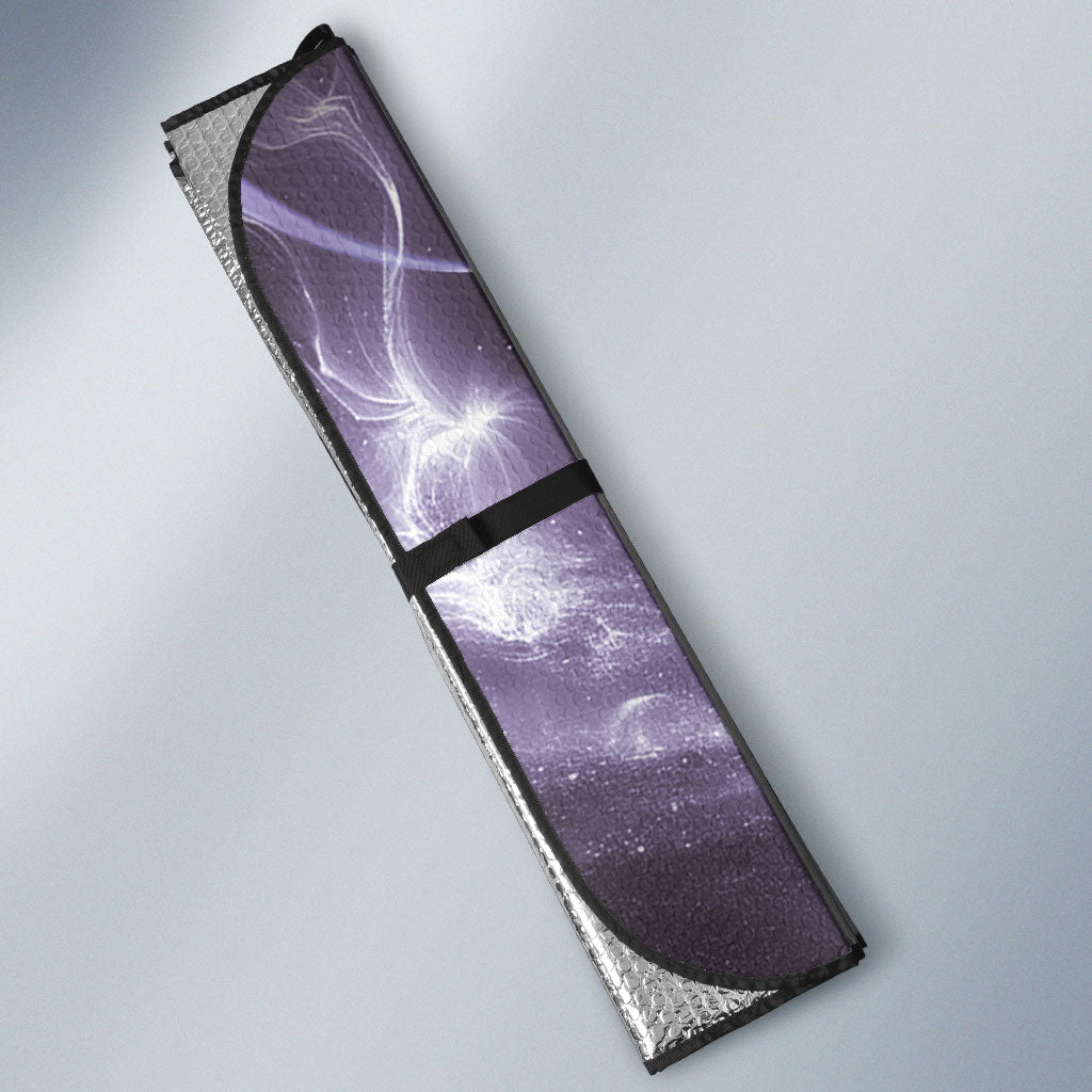 Piko Hawaiian Auto Sun Shade Purple Galaxy Spiral Plumeria Tribal Patterns