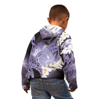 Piko Hawaiian Kid Hoodie Purple Galaxy Spiral Plumeria Tribal Patterns DT05 - Polynesian Pride