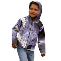 Piko Hawaiian Kid Hoodie Purple Galaxy Spiral Plumeria Tribal Patterns DT05 - Polynesian Pride