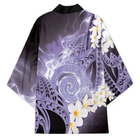 Piko Hawaiian Kimono Purple Galaxy Spiral Plumeria Tribal Patterns DT05 - Polynesian Pride