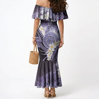 Piko Hawaiian Mermaid Dress Purple Galaxy Spiral Plumeria Tribal Patterns DT05 - Polynesian Pride