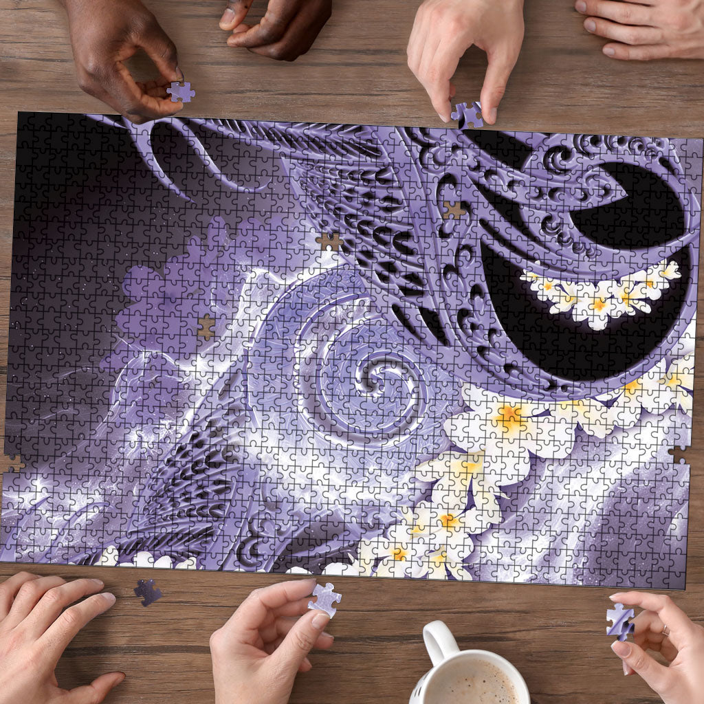 Piko Hawaiian Puzzle Purple Galaxy Spiral Plumeria Tribal Patterns