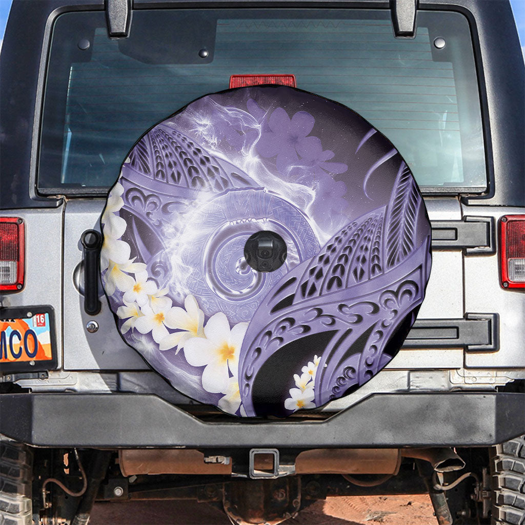 Piko Hawaiian Spare Tire Cover Purple Galaxy Spiral Plumeria Tribal Patterns DT05 Purple - Polynesian Pride