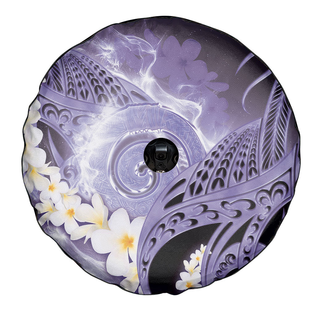 Piko Hawaiian Spare Tire Cover Purple Galaxy Spiral Plumeria Tribal Patterns DT05 - Polynesian Pride