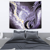 Piko Hawaiian Tapestry Purple Galaxy Spiral Plumeria Tribal Patterns