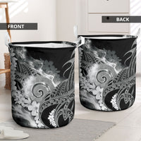 Piko Hawaiian Laundry Basket Monochrome Galaxy Spiral Plumeria Tribal Patterns