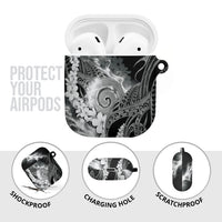 Piko Hawaiian AirPods Case Monochrome Galaxy Spiral Plumeria Tribal Patterns