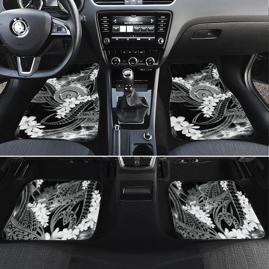 Piko Hawaiian Car Mats Monochrome Galaxy Spiral Plumeria Tribal Patterns