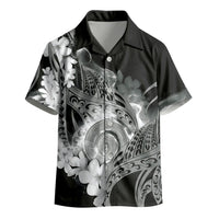 Piko Hawaiian Kid Hawaiian Shirt Monochrome Galaxy Spiral Plumeria Tribal Patterns DT05 - Polynesian Pride