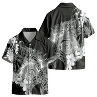 Piko Hawaiian Kid Hawaiian Shirt Monochrome Galaxy Spiral Plumeria Tribal Patterns DT05 - Polynesian Pride