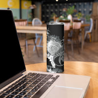 Piko Hawaiian Skinny Tumbler Monochrome Galaxy Spiral Plumeria Tribal Patterns