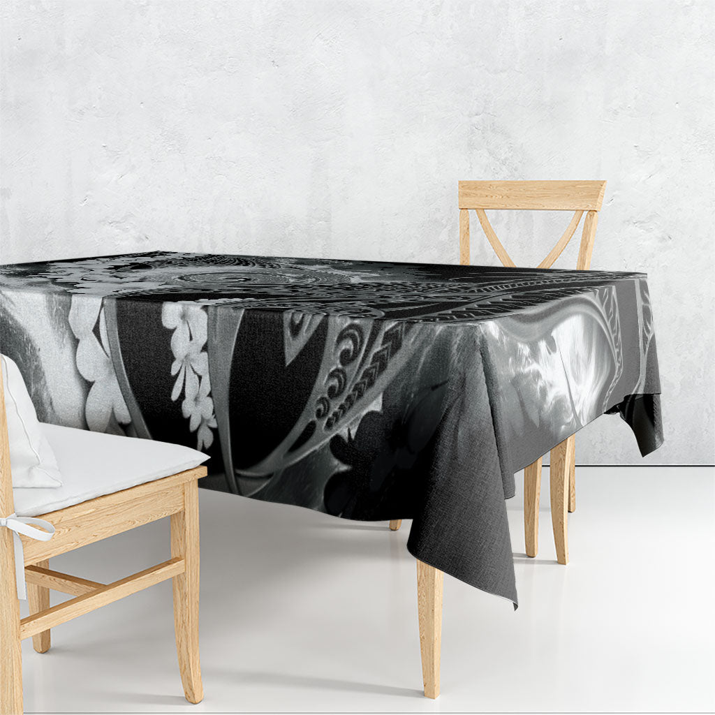 Piko Hawaiian Tablecloth Monochrome Galaxy Spiral Plumeria Tribal Patterns