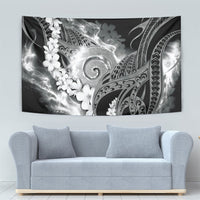 Piko Hawaiian Tapestry Monochrome Galaxy Spiral Plumeria Tribal Patterns