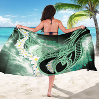 Piko Hawaiian Sarong Green Galaxy Spiral Plumeria Tribal Patterns DT05 - Polynesian Pride