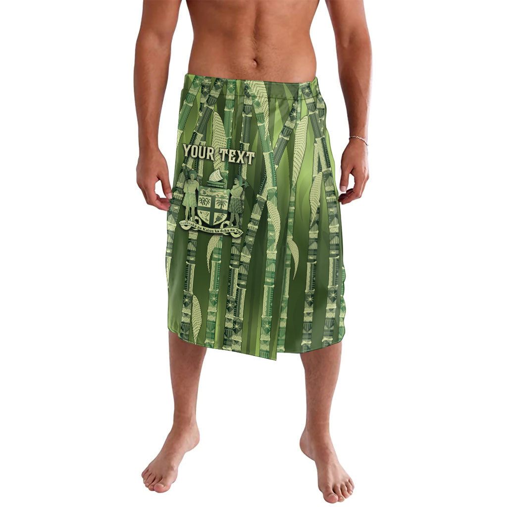 Personalised Fiji Language Week Sugarcane Masi Lavalava Green Tapa Tribal Pattern DT05 Green - Polynesian Pride