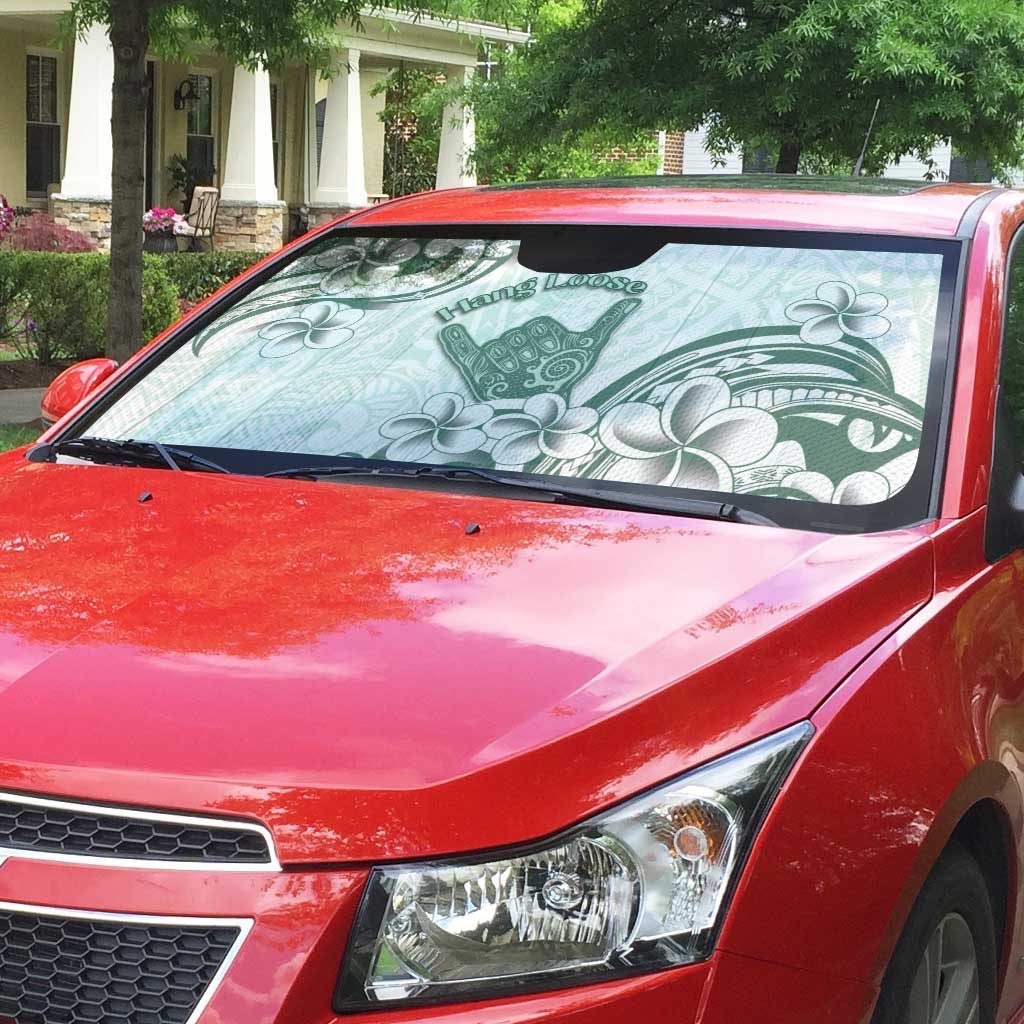 Aloha Hawaii Shaka Auto Sun Shade Hang Loose Mint Version - Polynesian Pride