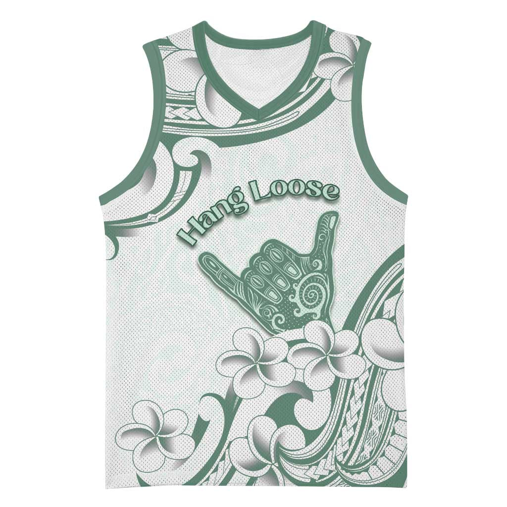 Aloha Hawaii Shaka Basketball Jersey Hang Loose Mint Version - Polynesian Pride