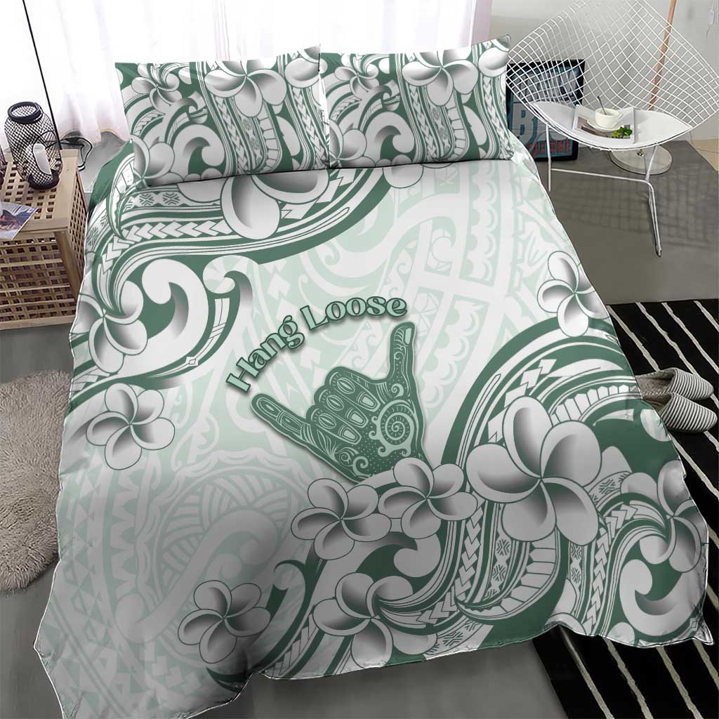 Aloha Hawaii Shaka Bedding Set Hang Loose Mint Version - Polynesian Pride