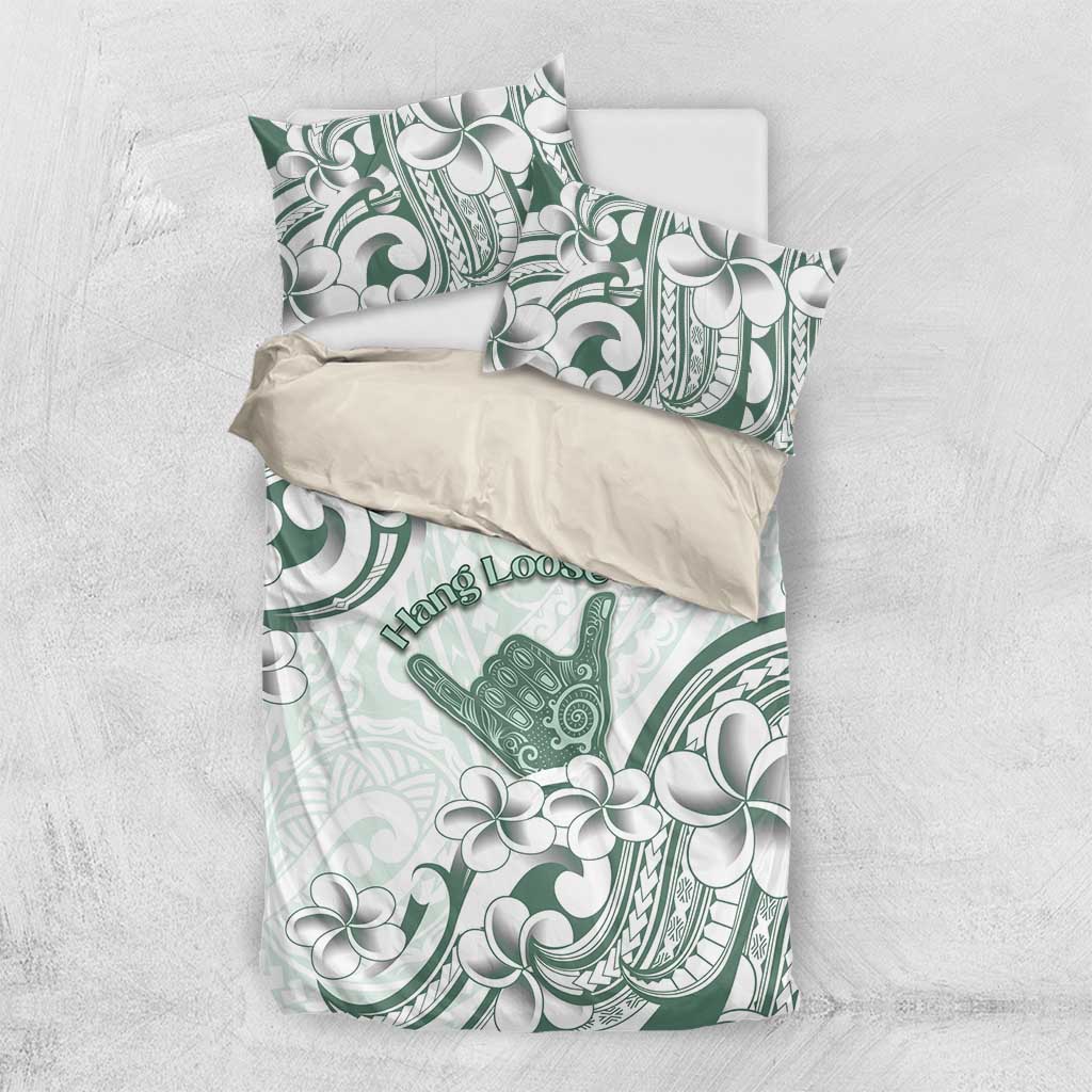 Aloha Hawaii Shaka Bedding Set Hang Loose Mint Version - Polynesian Pride