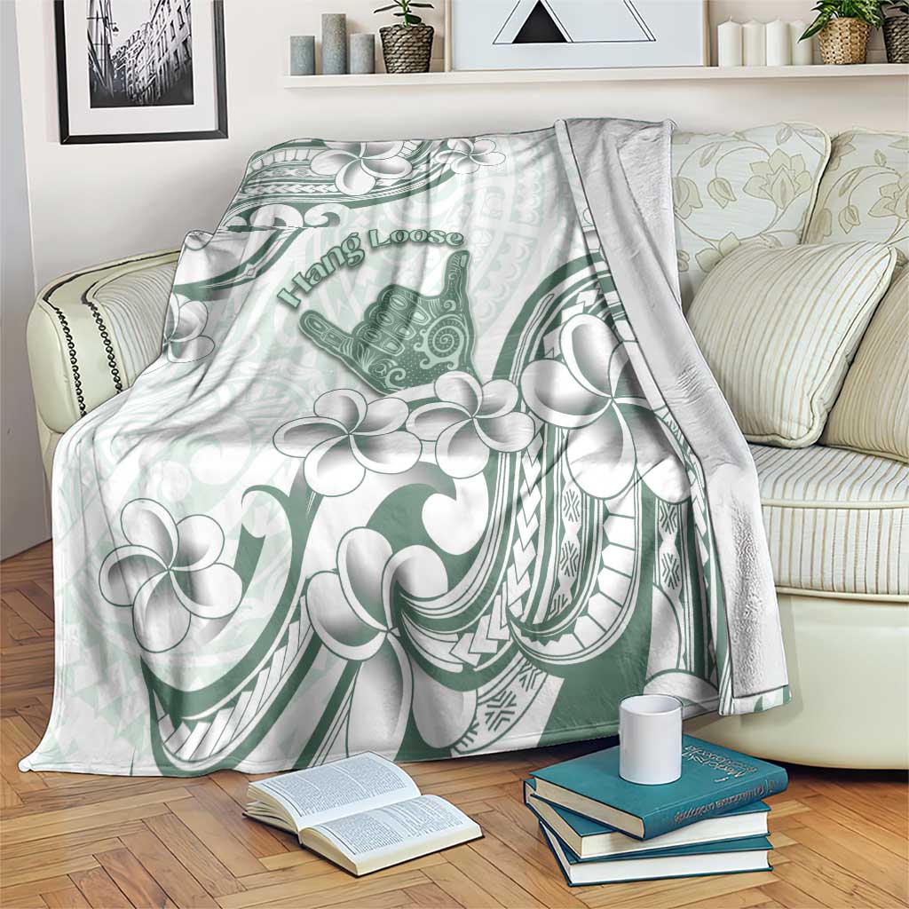 Aloha Hawaii Shaka Blanket Hang Loose Mint Version - Polynesian Pride