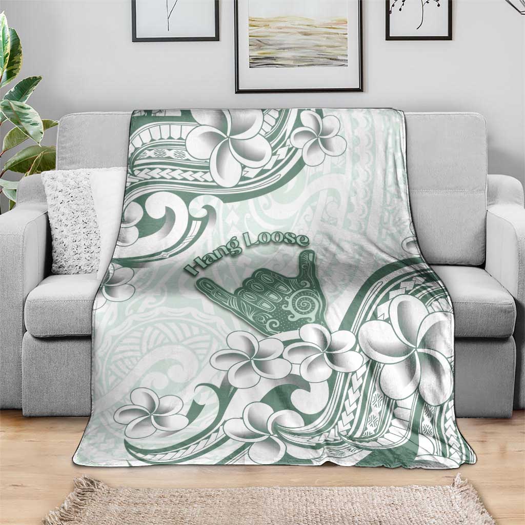 Aloha Hawaii Shaka Blanket Hang Loose Mint Version - Polynesian Pride