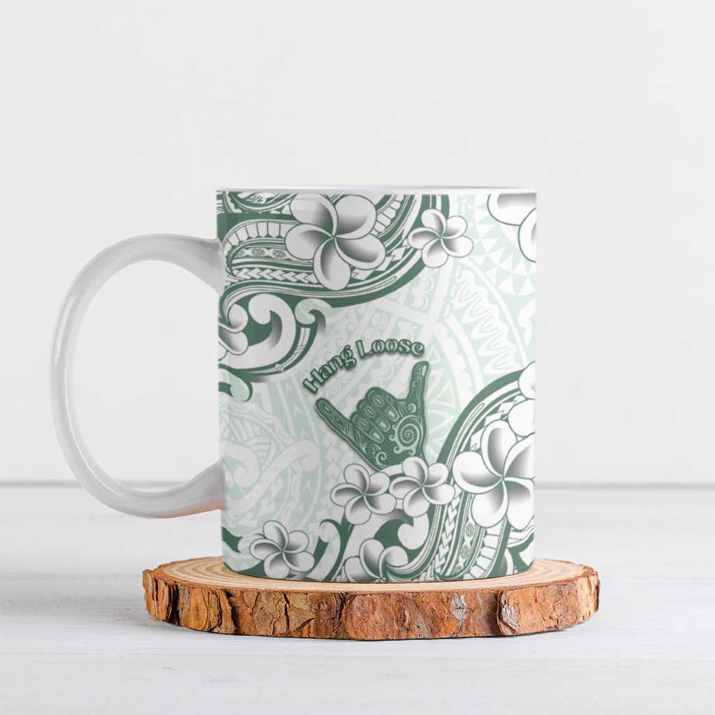 Aloha Hawaii Shaka Ceramic Mug Hang Loose Mint Version - Polynesian Pride