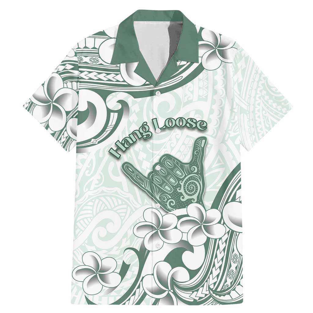 Aloha Hawaii Shaka Family Matching Mermaid Dress and Hawaiian Shirt Hang Loose Mint Version - Polynesian Pride