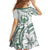 Aloha Hawaii Shaka Family Matching Off Shoulder Maxi Dress and Hawaiian Shirt Hang Loose Mint Version - Polynesian Pride