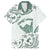 Aloha Hawaii Shaka Family Matching Off Shoulder Maxi Dress and Hawaiian Shirt Hang Loose Mint Version - Polynesian Pride