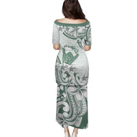 Aloha Hawaii Shaka Family Matching Puletasi and Hawaiian Shirt Hang Loose Mint Version DT05 - Polynesian Pride