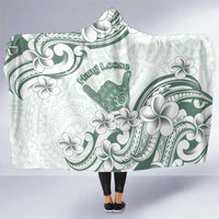 Aloha Hawaii Shaka Hooded Blanket Hang Loose Mint Version - Polynesian Pride
