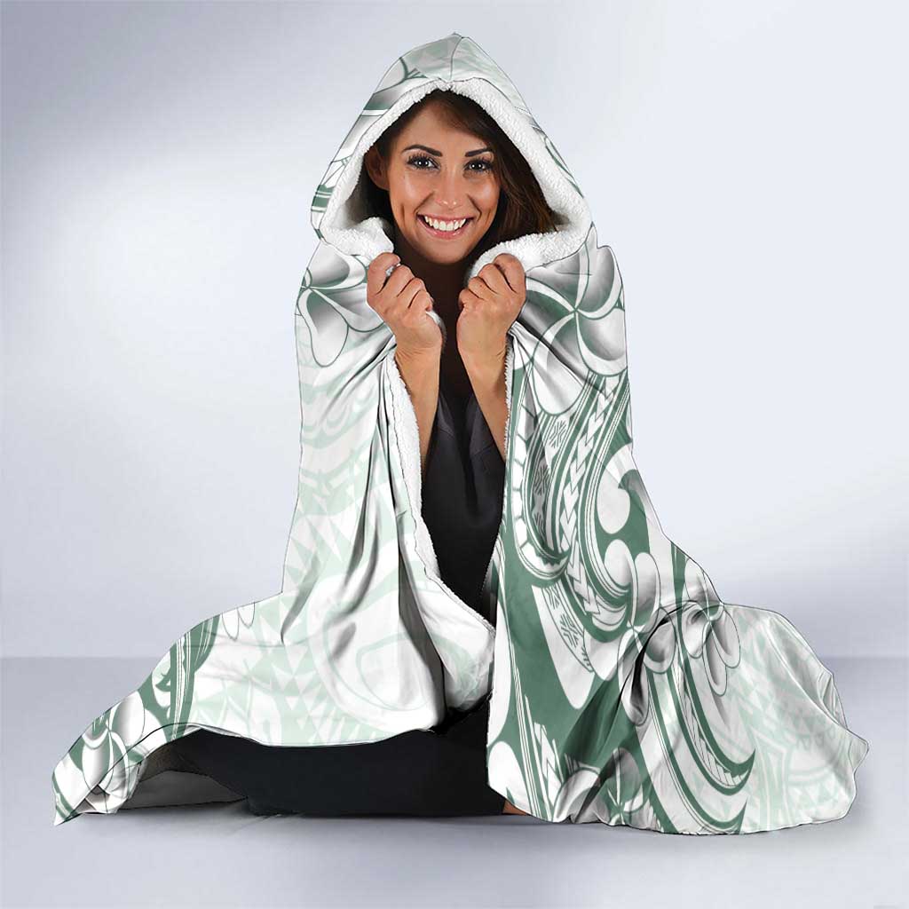 Aloha Hawaii Shaka Hooded Blanket Hang Loose Mint Version - Polynesian Pride