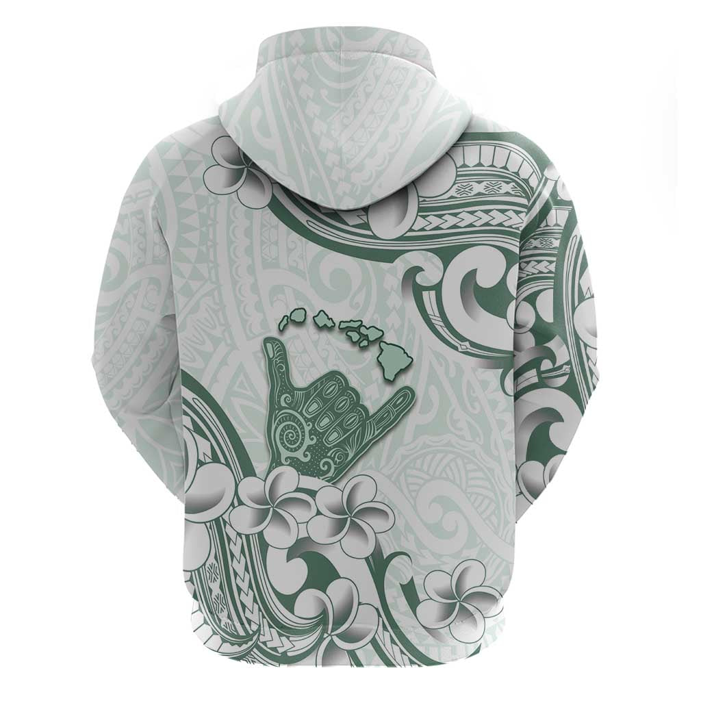 Aloha Hawaii Shaka Hoodie Hang Loose Mint Version - Polynesian Pride
