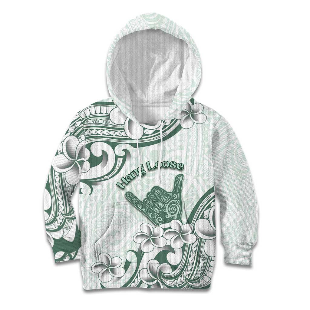 Aloha Hawaii Shaka Kid Hoodie Hang Loose Mint Version - Polynesian Pride