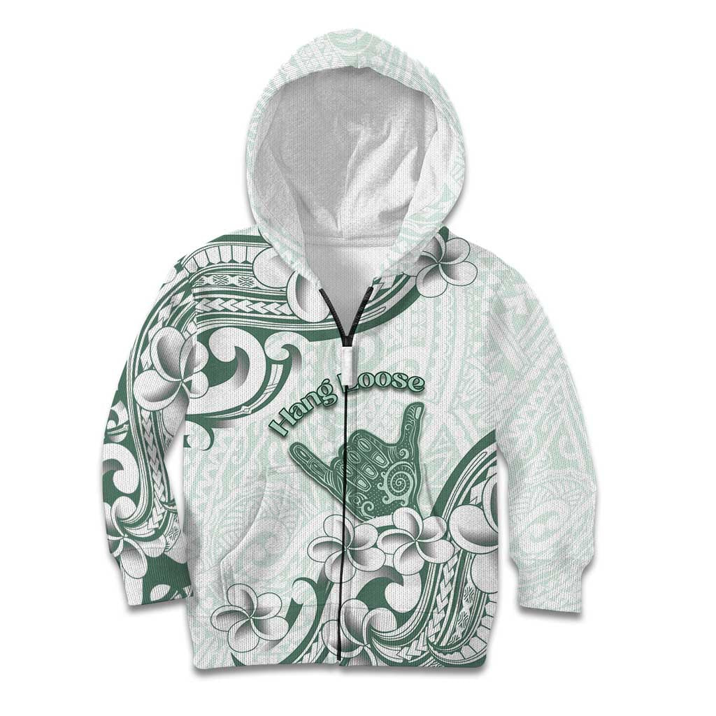 Aloha Hawaii Shaka Kid Hoodie Hang Loose Mint Version - Polynesian Pride