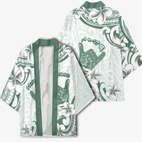 Aloha Hawaii Shaka Kimono Hang Loose Mint Version - Polynesian Pride