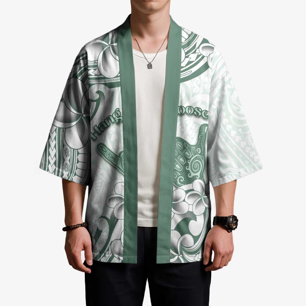 Aloha Hawaii Shaka Kimono Hang Loose Mint Version - Polynesian Pride