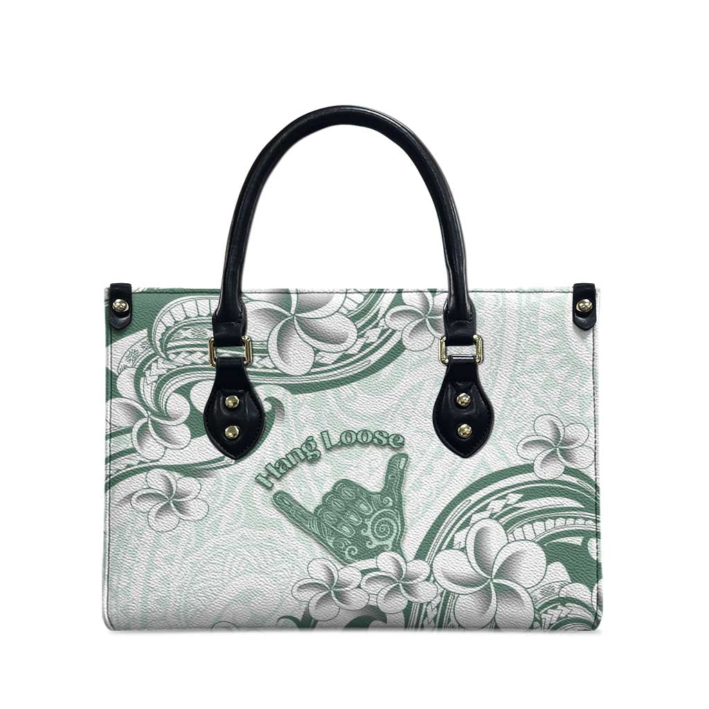 Aloha Hawaii Shaka Leather Bag Hang Loose Mint Version - Polynesian Pride